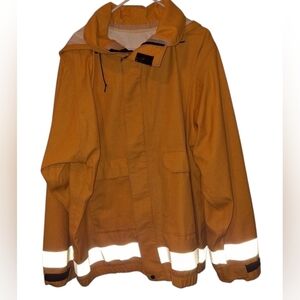 Nasco Yellow Reflective Rain Work Coat Jacket XXL